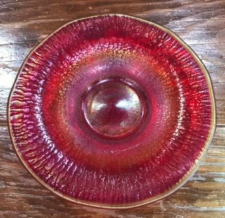 Tiffany Studios Signed L C T Favrile 2146 Art Glass Iridescent Ruby Onion 1.  5x7