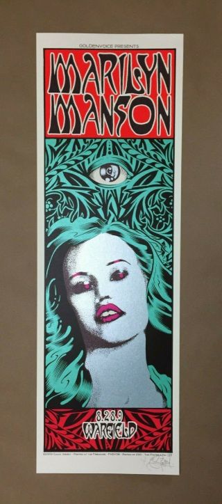Marilyn Manson Rare Concert Poster By Chuck Sperry Limited 188/200 S/n