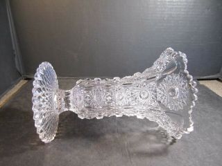 Antique Millersburg Crystal Honeycomb & Hobstar PatternFlaired Out Top Vase 3