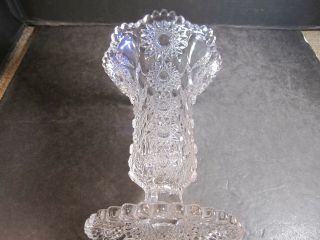 Antique Millersburg Crystal Honeycomb & Hobstar PatternFlaired Out Top Vase 5