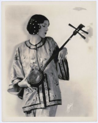 Orientalist Olive Borden Vintage 1927 Max Munn Autrey Photograph Erhu