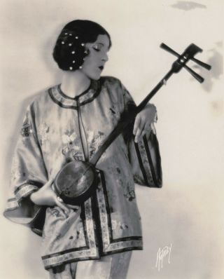 Orientalist Olive Borden Vintage 1927 Max Munn Autrey Photograph Erhu 2