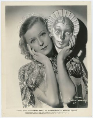 Lilian Harvey Vintage 1935 Frankart Mask Sonja Henie Fine Art Deco Photograph
