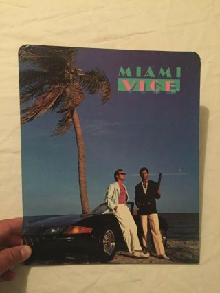 Vintage 1984 Miami Vice School Folder Rare Cool Tv Show