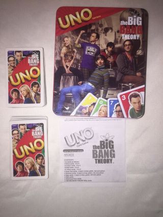 Uno Card Game The Big Bang Theory - 2012 Tin Box