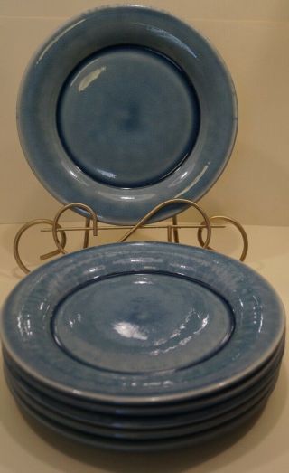 Set Of 6 Jars France Blue 10 - 3/4 " Dinner Plates