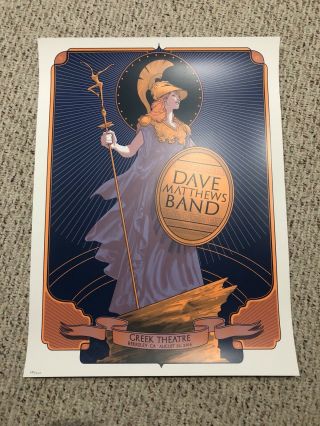 Dave Matthews Band 8/30/16 Berkeley Ca Greek Theatre Poster Rich Kelly Dmb