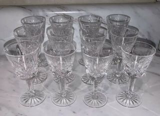 12 Waterford Crystal Lismore 3 1/2” Tall Cordial Glasses