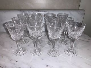12 Waterford Crystal Lismore 3 1/2” Tall Cordial Glasses 2