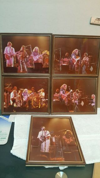 (5) Vintage Grateful Dead Band With Jerry Garcia Frame Live Concert Photos 8x10