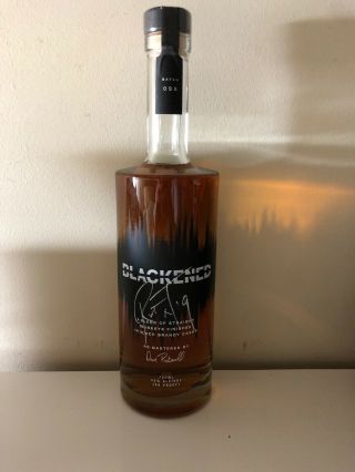 Blackened Whiskey Bottle Signed By Robert Trujillo From Metallica Proof Pic