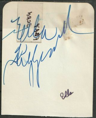 Ella Fitzgerald Autograph Early 70 