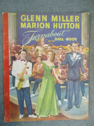 Vintage 1942 Glenn Miller,  Marion Hutton,  Tex Beneke Paper Doll Book Uncut