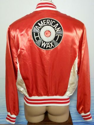 Vtg American Hot Wax Movie1978 Crew Jacket Large Orange Red White Snaps L