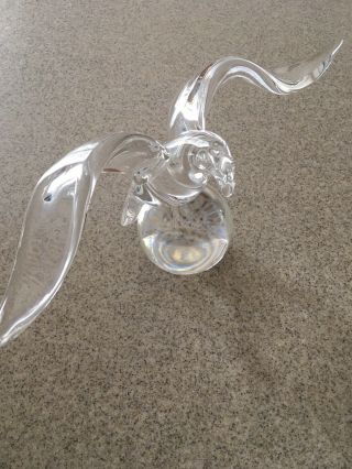 STEUBEN EAGLE Clear Art Glass Sculpture/Figurine by James Houston Signed 3