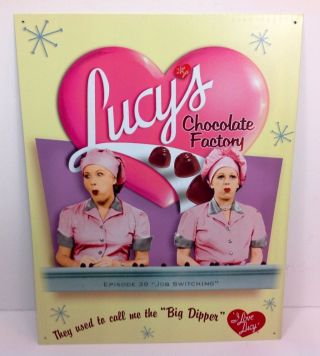 I Love Lucy Episode 39 Chocolate Factory Metal Sign Collectors 12 " X16 "
