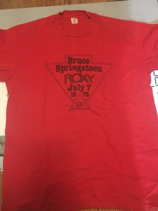 Bruce Springsteen At The Roxy Los Angeles,  Ca.  7/7/78 Authentic & Rare T Shirt