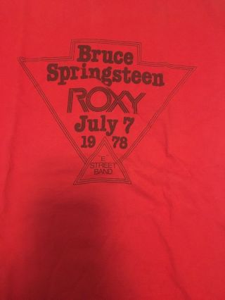 Bruce Springsteen At The Roxy Los Angeles,  Ca.  7/7/78 Authentic & Rare T Shirt 2