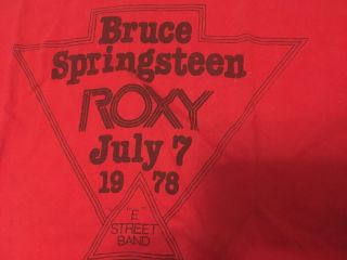 Bruce Springsteen At The Roxy Los Angeles,  Ca.  7/7/78 Authentic & Rare T Shirt 5