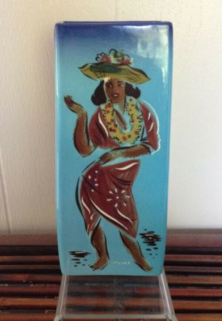 Rare Vintage Sascha Brastoff - Sascha B Hawaiian Woman Hula Dancer Vase