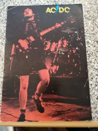 Ac/dc Powerage 1978 Uk Concert Tour Programme In Very Good,