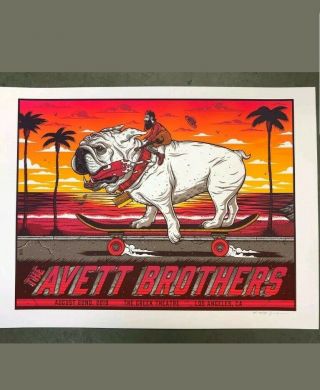 The Avett Brothers Poster Greek Theatre Los Angeles August 22,  2019