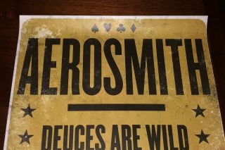 Aerosmith Deuces Are Wild Poster Las Vegas Concert Park MGM Residency Rare Find 2
