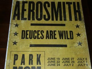 Aerosmith Deuces Are Wild Poster Las Vegas Concert Park MGM Residency Rare Find 3