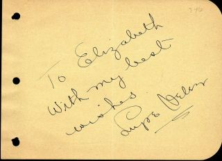 Lupe Velez Autograph Signed On Album Page.  Famed Mexican Actress.