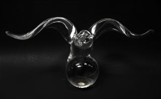 Vintage STEUBEN EAGLE Art Glass Sculpture/Figurine by James Houston 2