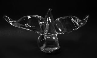 Vintage STEUBEN EAGLE Art Glass Sculpture/Figurine by James Houston 4