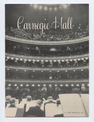 Van Cliburn (pianist) : 1958 Carnegie Hall Program