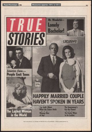 True Stories_original 1986 Trade Ad Promo / Poster_david Byrne_john Goodman