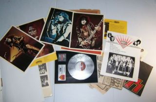 Vintage 1976 Kiss Army Membership Kit Folder W/ Photos,  Bicentennial Poster Etc.