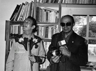 Salvador Dali At Home In Library Rare Candid 8x10 Photograph