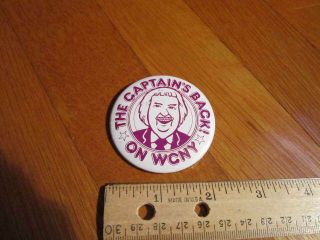 Captain Kangaroo Button Wcny Syracuse Ny Vintage Pin Pinback Collectible