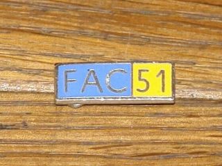 Factory Fac 51 Hacienda Vintage Promo Pin Button Badge 1983 Blue Yellow