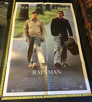 Vintage 1988 Rain Man 1 - Sh Theater Movie Poster Cruise Hoffman