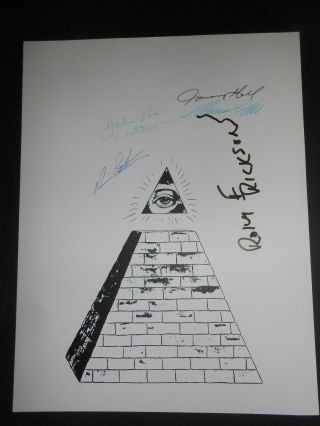 Roky Erickson 13th Floor Elevators Signed Rare Eyeball Pyramid Print