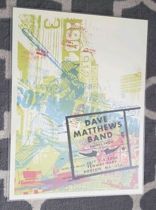 Rare Dave Matthews Band Fenway Park 2006 Poster Limited Edition Dmb Boston