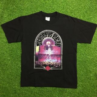 Vintage Grateful Dead 1990 Gdm T Shirt Skull Rose Lightning Bolts L Brockum