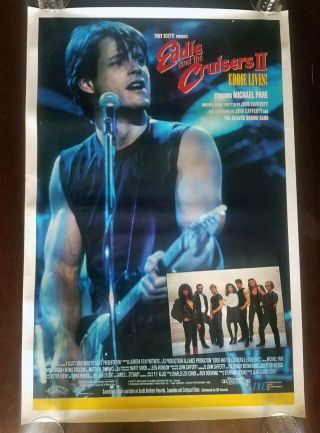 Eddie And The Cruisers Ii Eddie Lives Video Store Movie Poster Rolled Rare