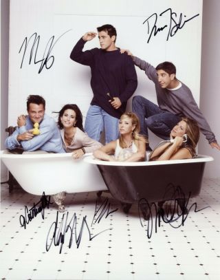 Friends Tv Series Hand Signed By Entire Cast Of All 6 10x8