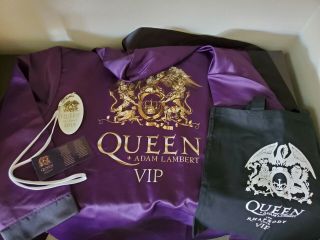Queen & Adam Lambert 2019 Rhapsody Tour - Robe,  Vip Tote,  Tour Card & Lanyard