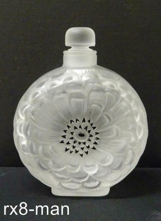 Vintage Rene Lalique France Dahlia Perfume Scent Bottle 13cm 5 " High