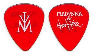 Madonna Stuart Price Signature Clear Red Guitar Pick - 2001 Drowned World Tour