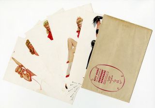Complete Set Of 5 Betty Grable Promotional Pin - Up Prints Footlight Serenade 1942