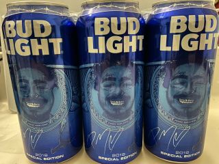 Post Malone Limited Edition Bud Light 6 Pack Cans - Will Ship International