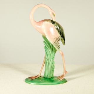 Vintage Will - George Ceramic Flamingo 10.  25 Inches Tall