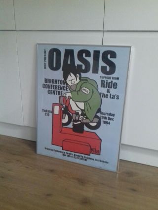 Oasis Pete Mckee Brighton Rare Poster 1994 Creation Records Ride Liam Gallagher